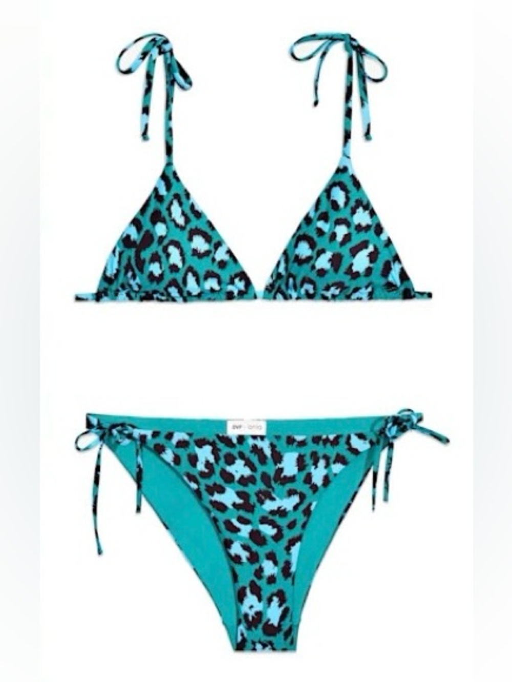 NWT DVF + Onia Leopard Print 2-Piece Bikini Set size S Avery Top & Kate Bottom